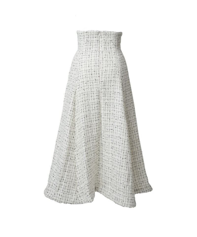 corset tweed flare skirt | naoho