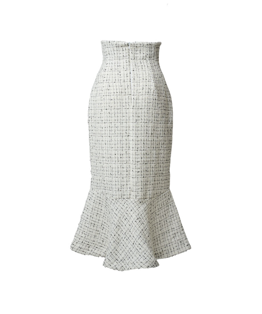 corset tweed mermaid skirt | naoho