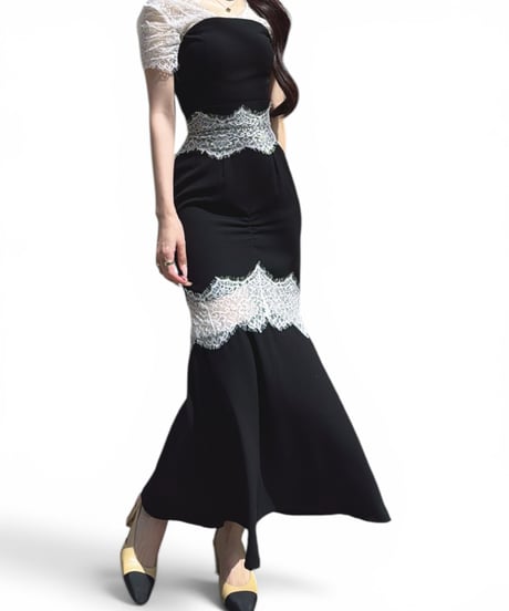 lace long mermaid skirt