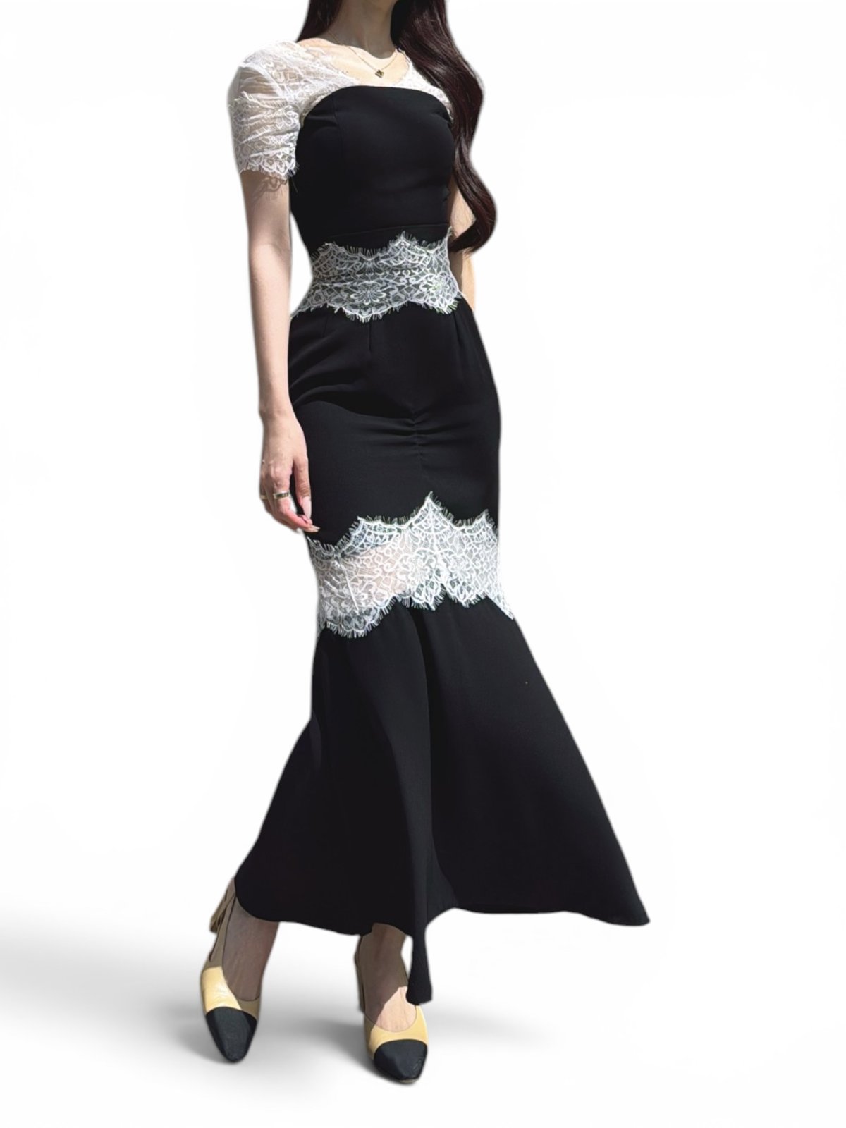 lace long mermaid skirt | naoho