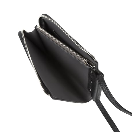 Full grain leather phone wallet bag 【シルバー】【同色】