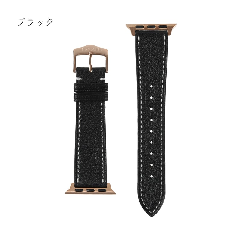 ★France Crispe Goatskin アップルウォッチ用ストラップ★10色 French goat leather Apple watch band【ピンクゴールド】全1