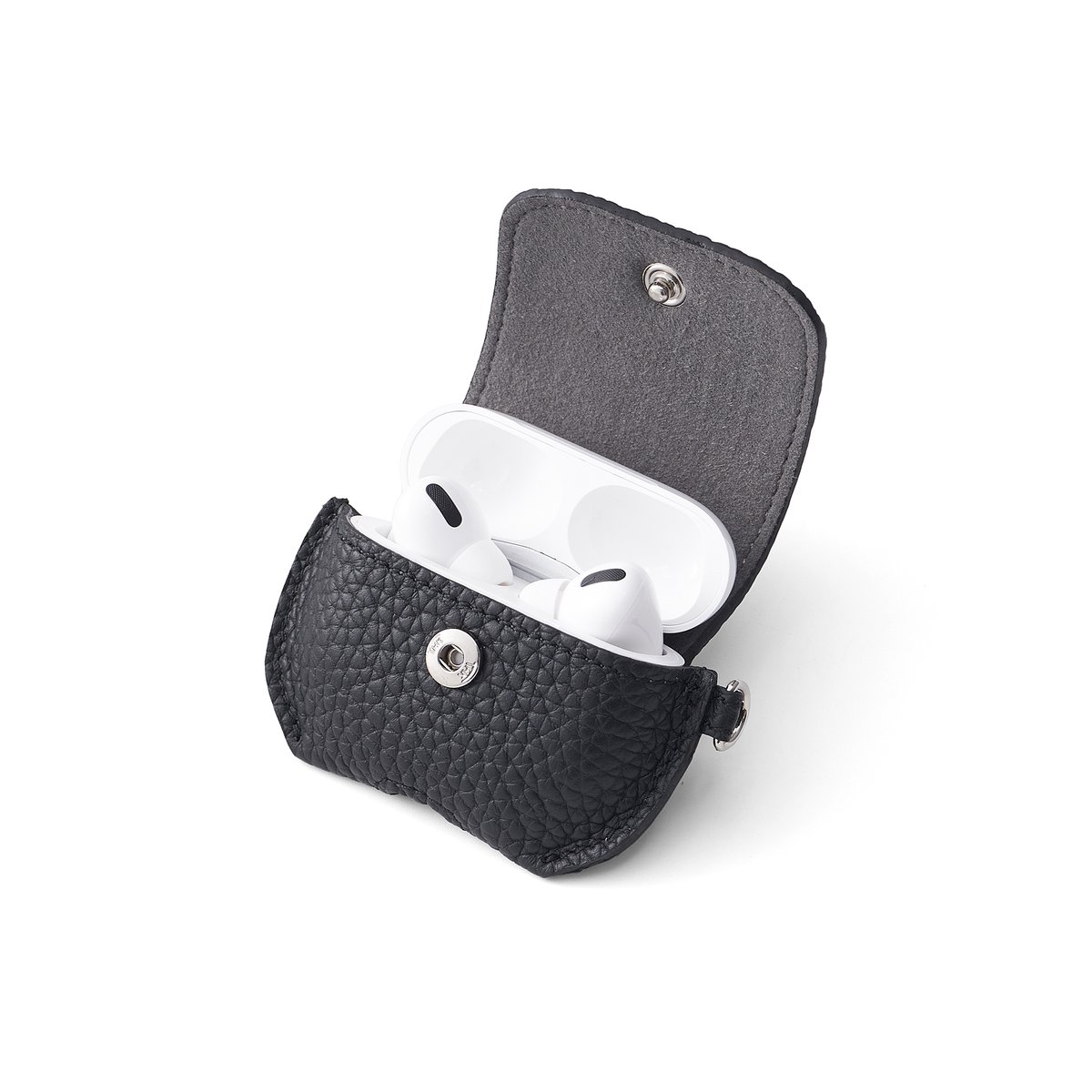 Full grain leather Airpods pro case【シルバー】【同色】全2