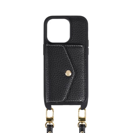 【iPhone15シリーズ】Full grain leather shoulder strap iPhone case 全3色