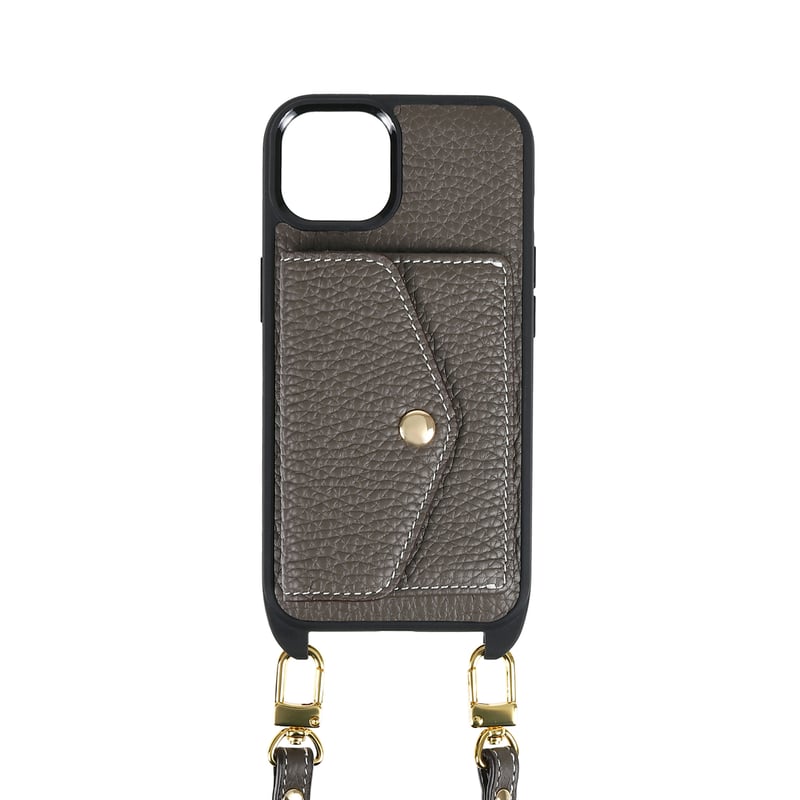iPhone16シリーズ】Full grain leather shoulder strap iPhone16シリーズ】Full grain leather shoulder strap