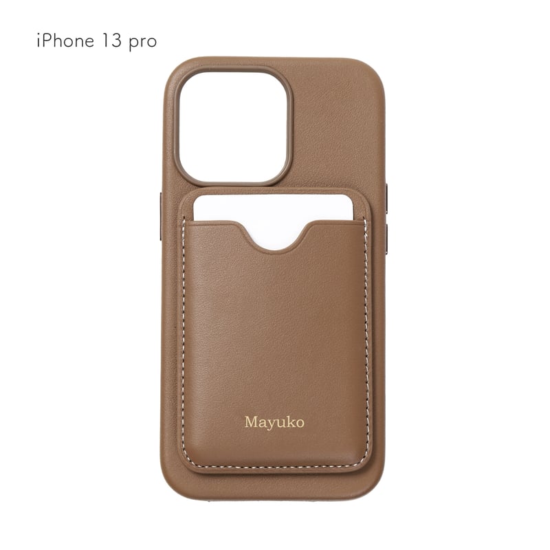 カッシーナ様iPhoneLeatherWalletMagSafe対応　探す　対応 MagSafe対応シュリンクレザーハードケース - スマホカバーの通販