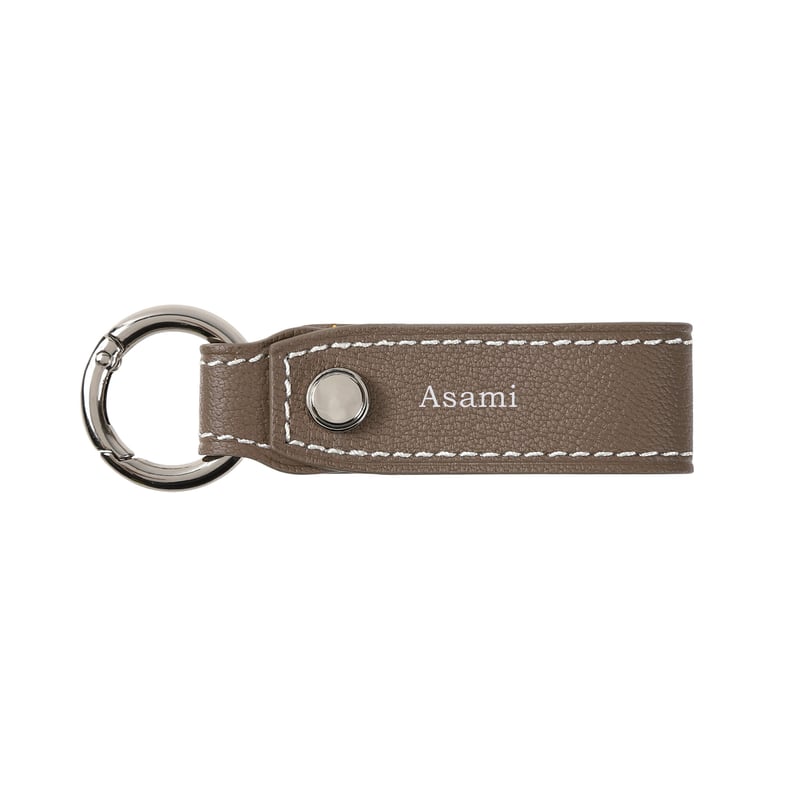 Alran chevre sully leather box keyring【カラビナ/シルバ