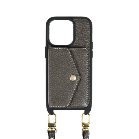 【iPhone15シリーズ】Full grain leather shoulder strap iPhone case 全3色