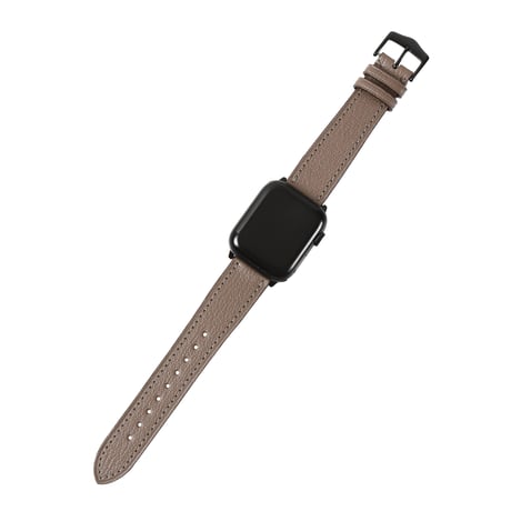 French goat leather Apple watch band【ブラック】同色