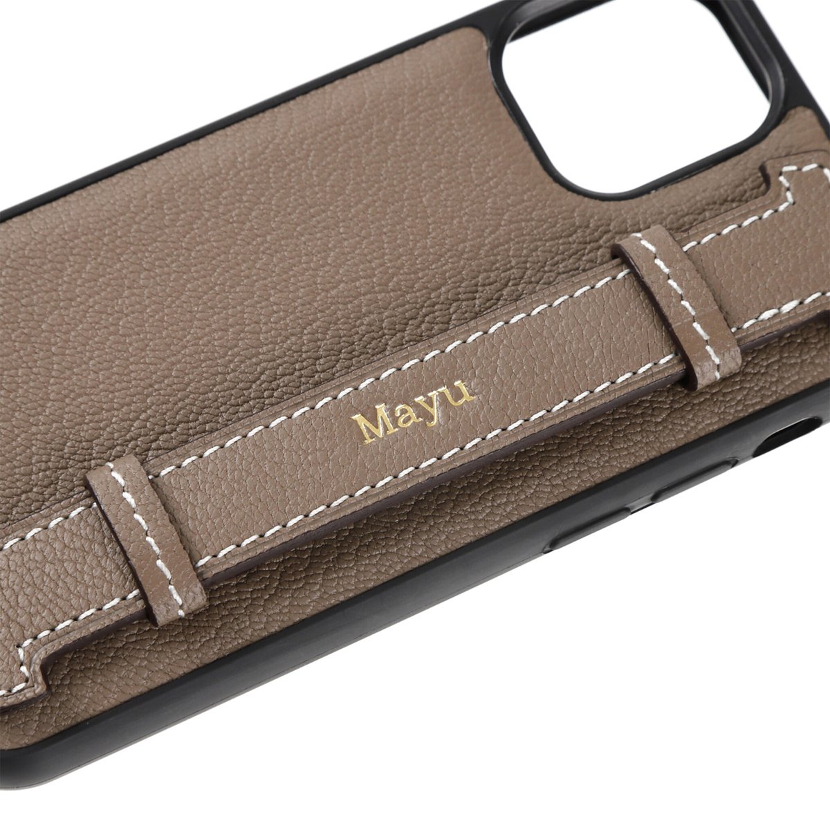 iPhone15シリーズ】French goat leather handy belt iP