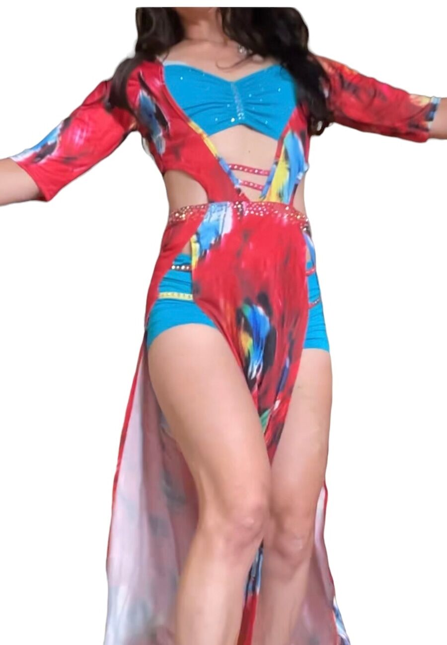 Shaabi Baladi ドレス女性ベリーダンス衣装 3 点セットオリエンタル