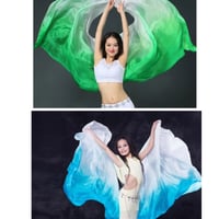 ベリーダンスベールシルクショール女性プロフェッショナルステージアクセサリーカラーライト 260 × 114 センチメートルベールベリーダンスライトシルク