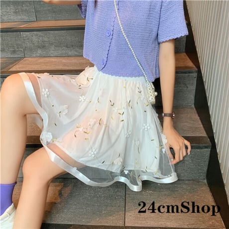 24cmShop Aメッシュの可愛いスカート 1199