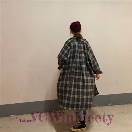 Outer| チェックロングコート 234