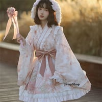 甘ロリミニスカート和服ワンピース  opf131