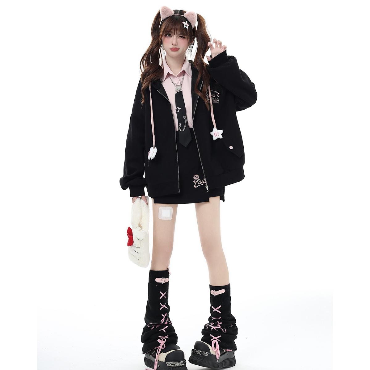夏から秋まで✳︎60点 大人かわいい韓国系お洋服　まとめ売り モノグラムスタイルブルーテーラードセットアップ | 韓国/ワン