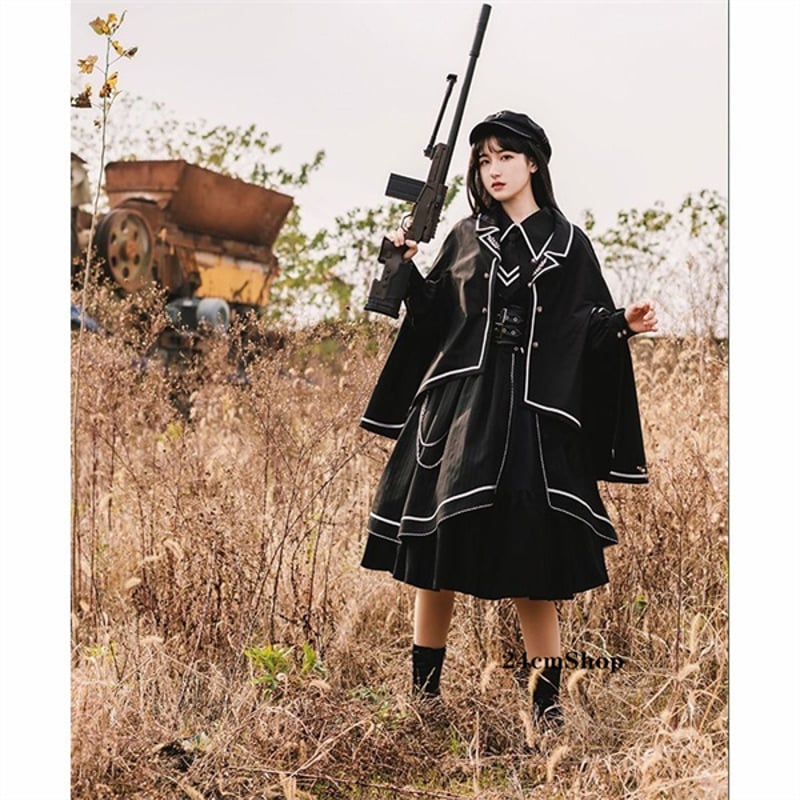 軍ロリ セットアップ Mサイズ 即購入⭕️ 軍服ロリータマント付きセットアップ opf148 | 可愛い服量産型服