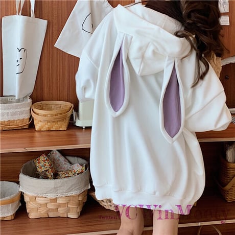 Tops  うさ耳ビッグパーカー 547