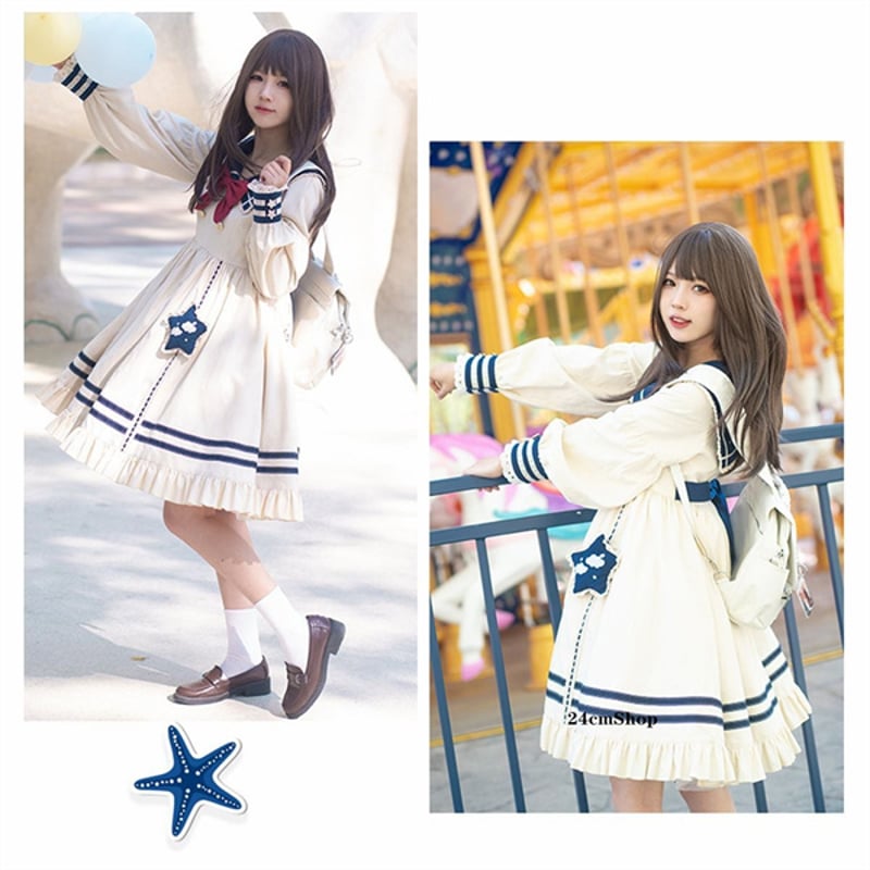シャーリーテンプル♡パッチワークドール♡セーラー襟ワンピース90センチ美品 シャーリーテンプル♡パッチワークドール♡セーラー襟ワンピース