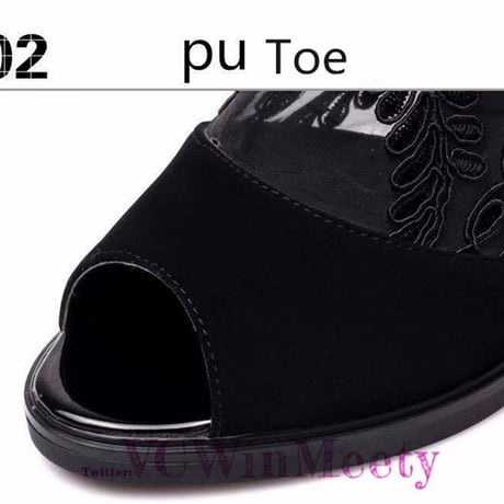 Shoes 花柄シースルーサマーブーツサンダル 353