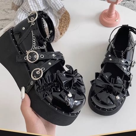 24cmShopメタル風ファッションシングルシューズsh097