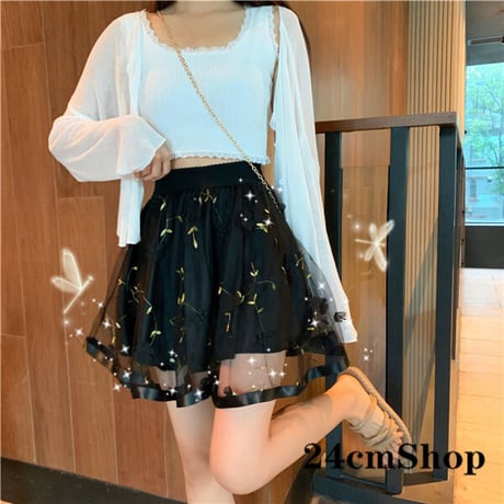 24cmShop Aメッシュの可愛いスカート 1199