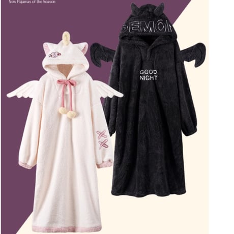 天使と悪魔のカップルパジャマかわいいサブカル地雷系量産型 sl020