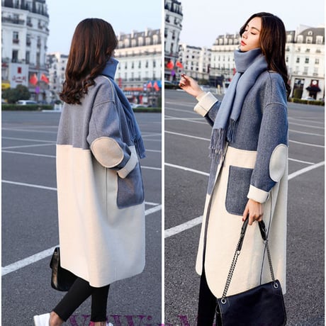 Outer |バイカラーロング丈トレンチコート 217