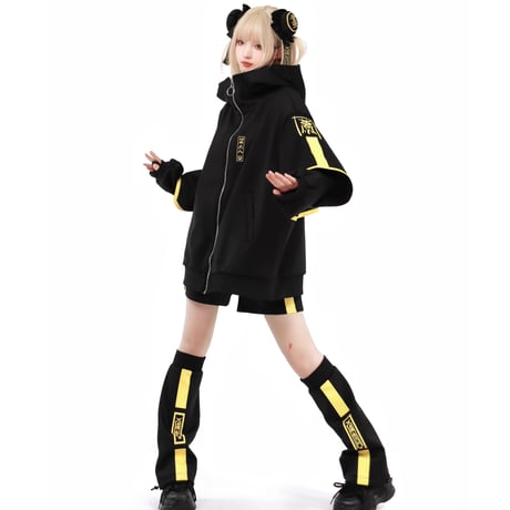 24cmShop 夜光コート+ショートパンツ+脚カバー+頭飾り4点セットsus162