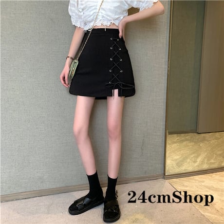24cmshop  アシンメトリーリボンスカート  1131