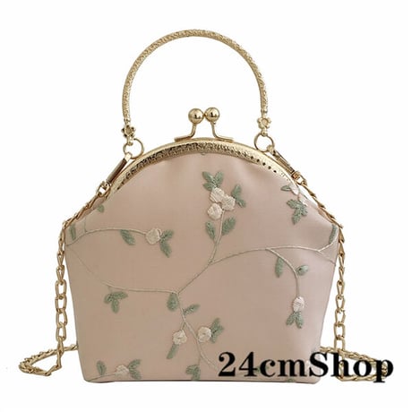 24cmShopトップハンドル-ビジューチェーンバッグ 1212