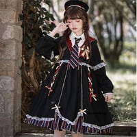学園風ロリータワンピース opf059