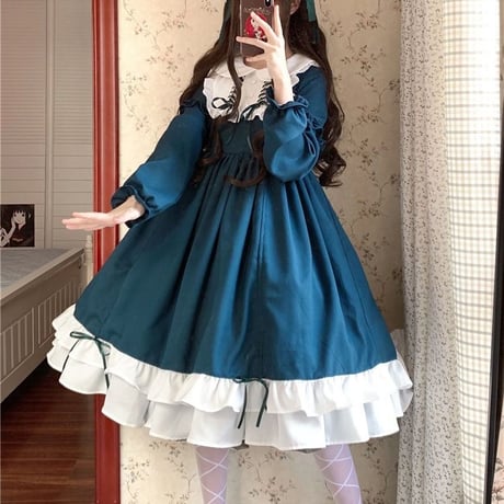 ロリータのファッションワンピース 979