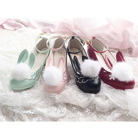 Shoes ロリータ 萌え系 うさぎパンプス 641