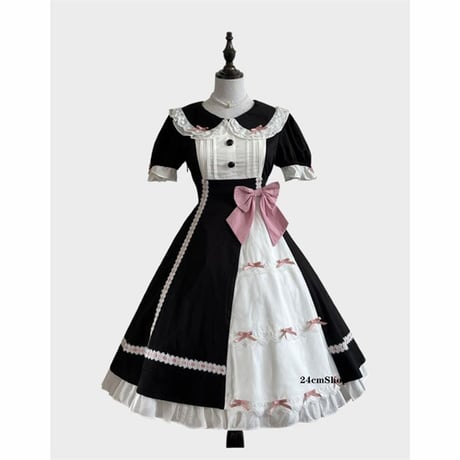 アシンメトリー半袖フリルワンピース opf085