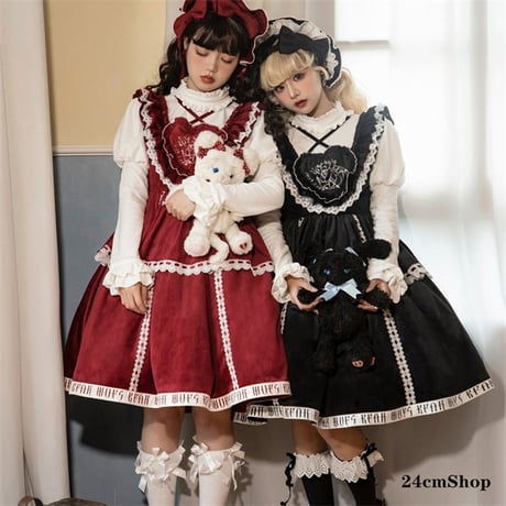 ゴシックドールベルベットドレス opf014