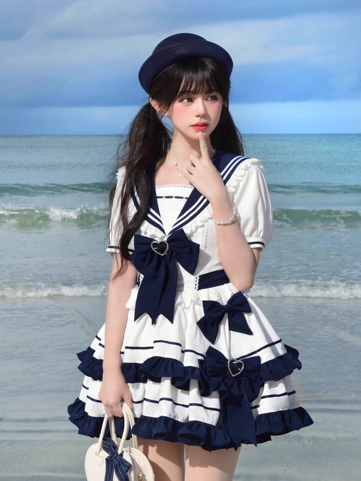 ホワイトレースロングスカート✭妖精可愛いメッシュケーキスカートモテ服✨ ホワイトレースロングスカート✭妖精可愛いメッシュケーキ