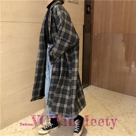 Outer| チェックロングコート 234