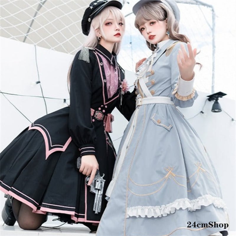 あ*あ様 ワンピース　軍服風 スターオーシャンファンタジーアーミーロー スターオーシャンファンタジーアーミーローマントロリータセット