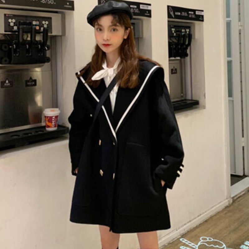 Coat ロリータ風セーラー襟アウター 615 | 可愛い服量産型服通販 Coat ロリータ風セーラー襟アウター 615 | 可愛い服量産型服通販