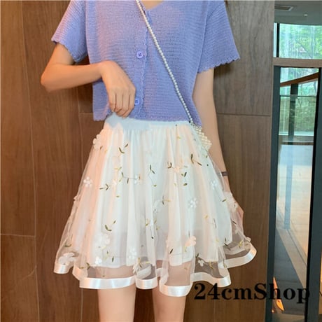 24cmShop Aメッシュの可愛いスカート 1199