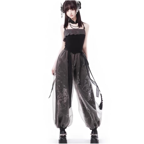 24cmShop 中国風カーディガン+タンクトップ+パンツ3点セット sus100 Bスーツ