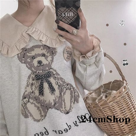 24cmshop 可愛いくまちゃんの長袖トレーナー 1143