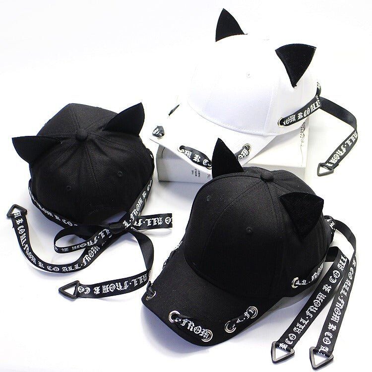 【新品・未使用品】CIRQUTURE 猫耳パール付きキャップ 黒 fit=scale-down,w=1200