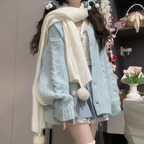 24cmShop かわいいニットセーターコート1421