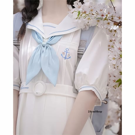 半袖ホワイトセーラー服 opf080