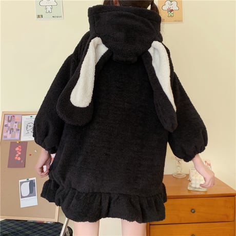 Kawaii Lamb Cashmere  Warm Cotton Short Jacket  wt026