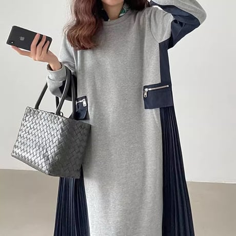 韓国ファッション長袖ワンピースopf160