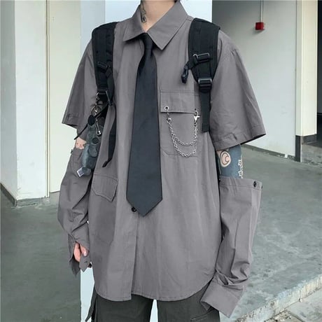 ファッションブラウス ネクタイ  763