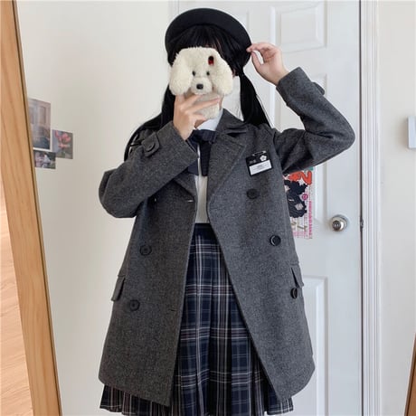Coat 学生風ゆったりチェスターコート  632